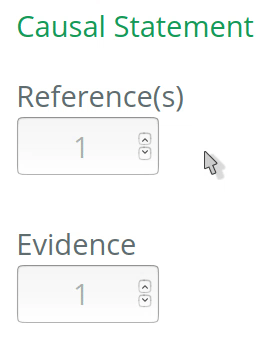 Annotation of one reference and zero evidence